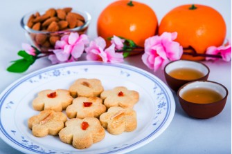 Almond Blossoms (Cookies) (Eggless, Dairy-Free) (Bottle of 45 Pcs)